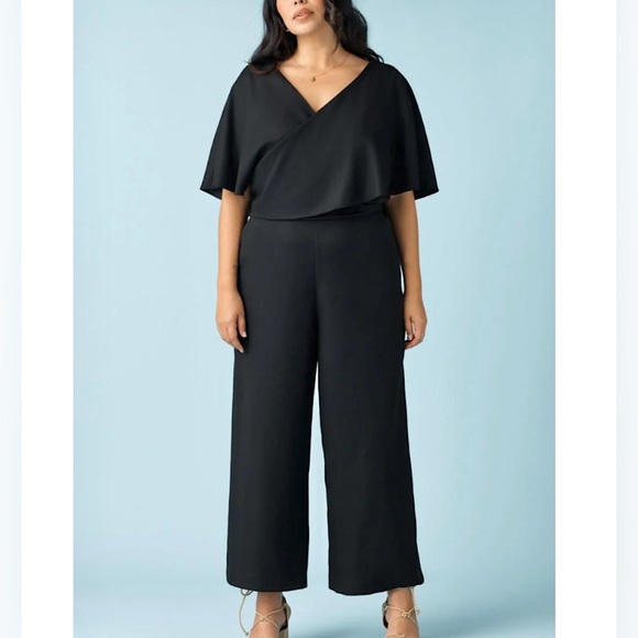 VETTA Cape Jumpsuit Wide Leg Pants Wrap Top Convertible New Capsule - Picture 4 of 17
